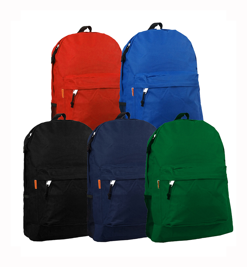 - 30 PCS | $6.33 PER PACK || Case Lot: 30 pcs Classic 18" Padded School Backpack W/Side Pocket - Ideal for School Books and Essentials