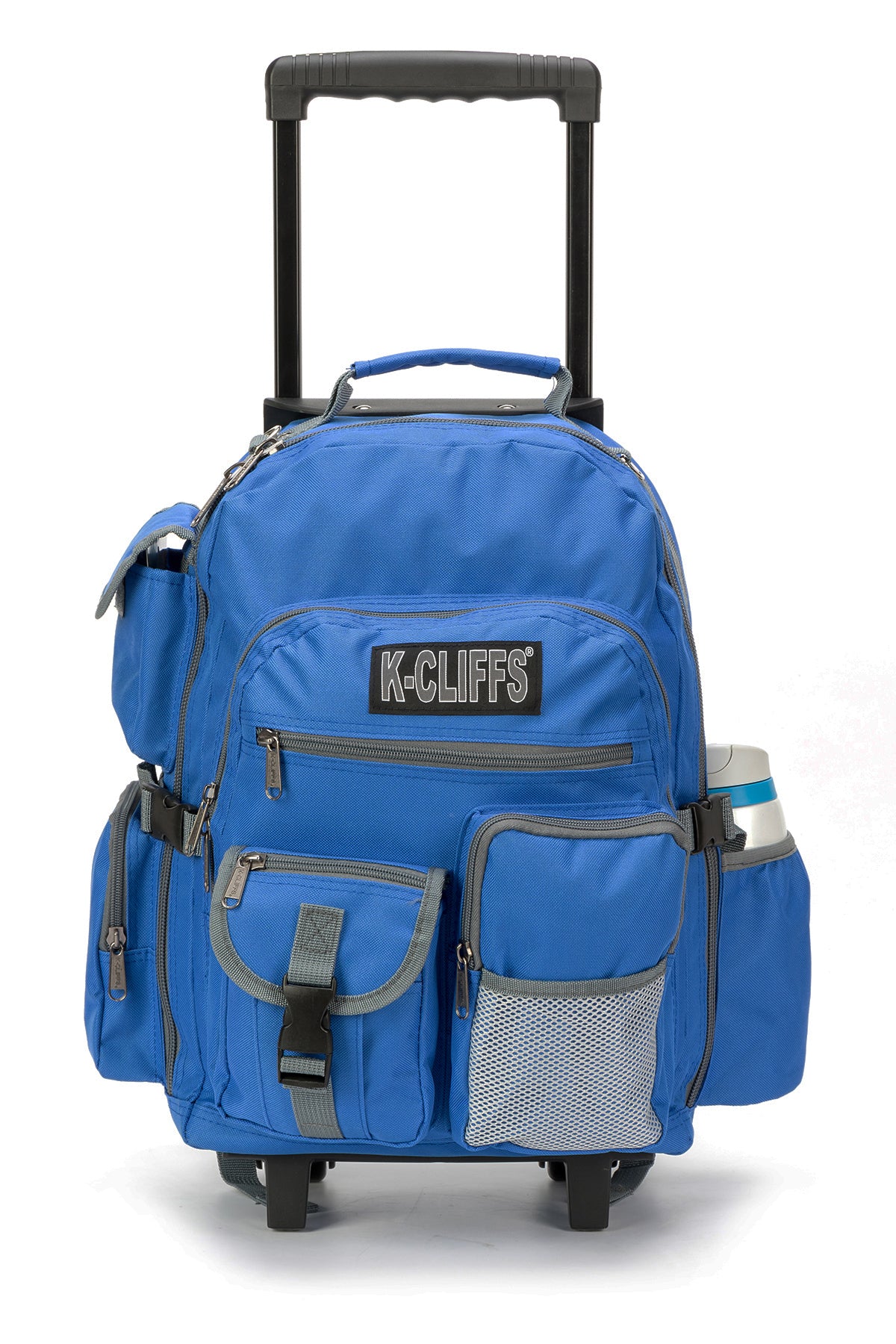 - 4 PACKS | $44.99 PER PACK || Wholesale Case Lot: 4pc Heavy Duty Rolling Backpack School Bookbag with Wheels Deluxe Wheeled Daypack