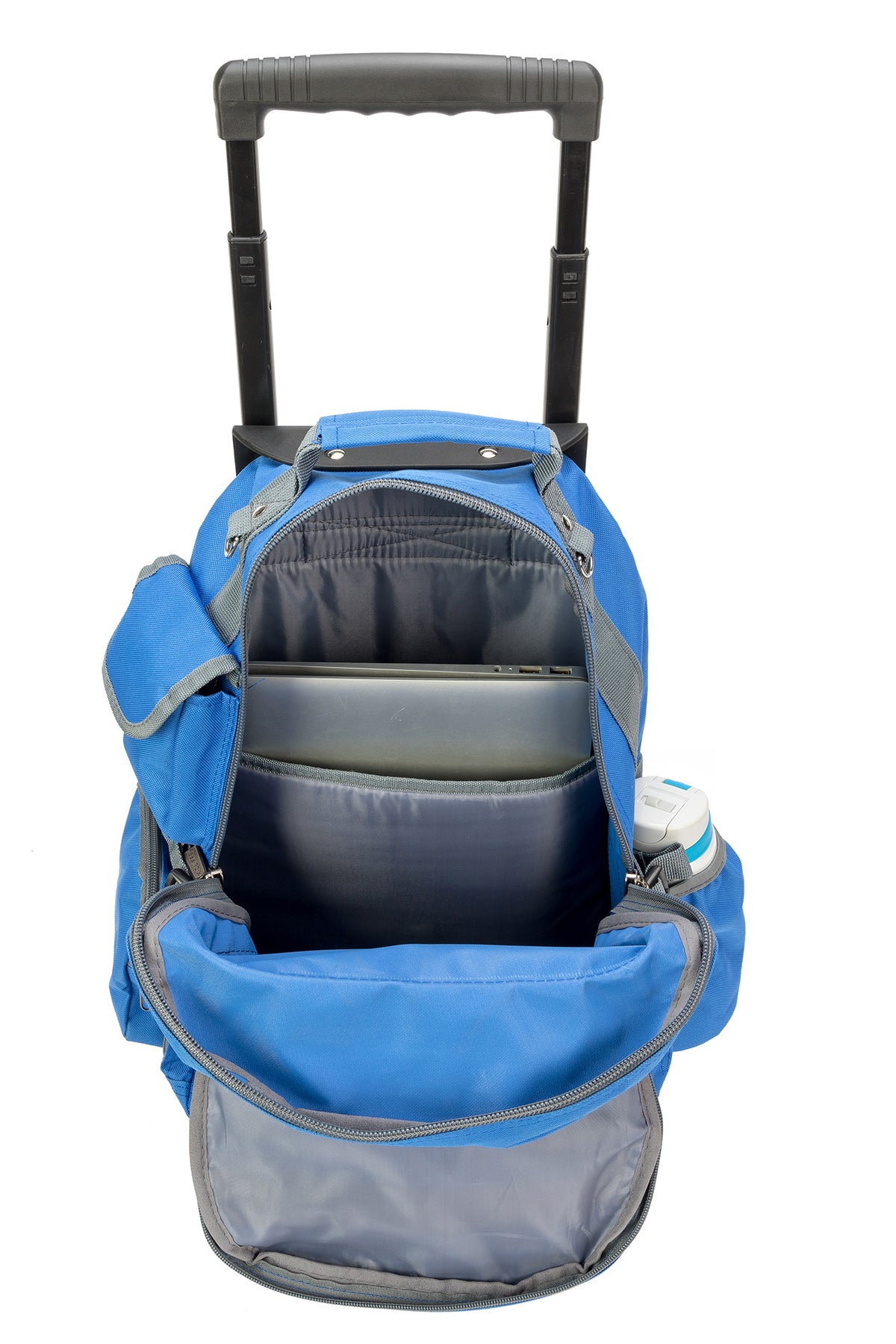 - 4 PACKS | $44.99 PER PACK || Wholesale Case Lot: 4pc Heavy Duty Rolling Backpack School Bookbag with Wheels Deluxe Wheeled Daypack
