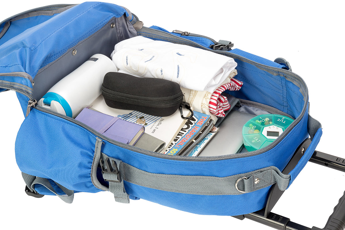 - 4 PACKS | $44.99 PER PACK || Wholesale Case Lot: 4pc Heavy Duty Rolling Backpack School Bookbag with Wheels Deluxe Wheeled Daypack