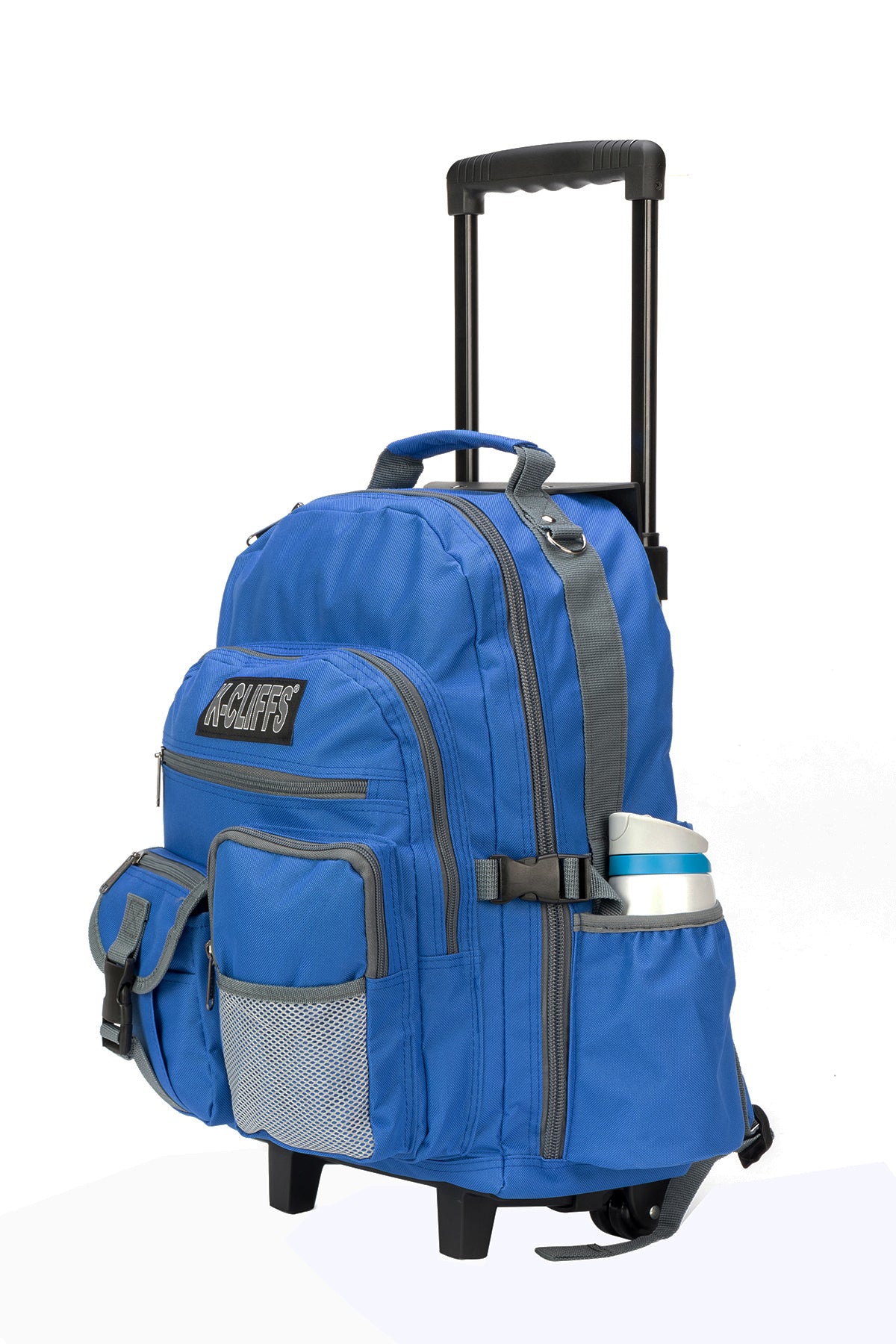 - 4 PACKS | $44.99 PER PACK || Wholesale Case Lot: 4pc Heavy Duty Rolling Backpack School Bookbag with Wheels Deluxe Wheeled Daypack