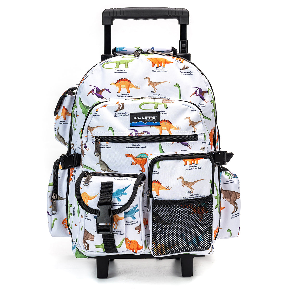 - 4 PACKS | $44.99 PER PACK || Wholesale Case Lot: 4pc Heavy Duty Rolling Backpack School Bookbag with Wheels Deluxe Wheeled Daypack