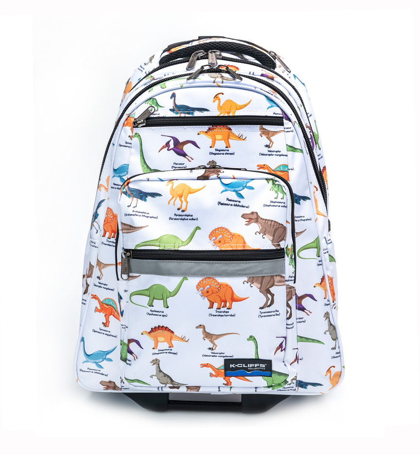 - 4 PACKS | $44.99 PER PACK || Wholesale Case Lot: 4pc Heavy Duty Rolling Backpack School Bookbag with Wheels Deluxe Wheeled Daypack