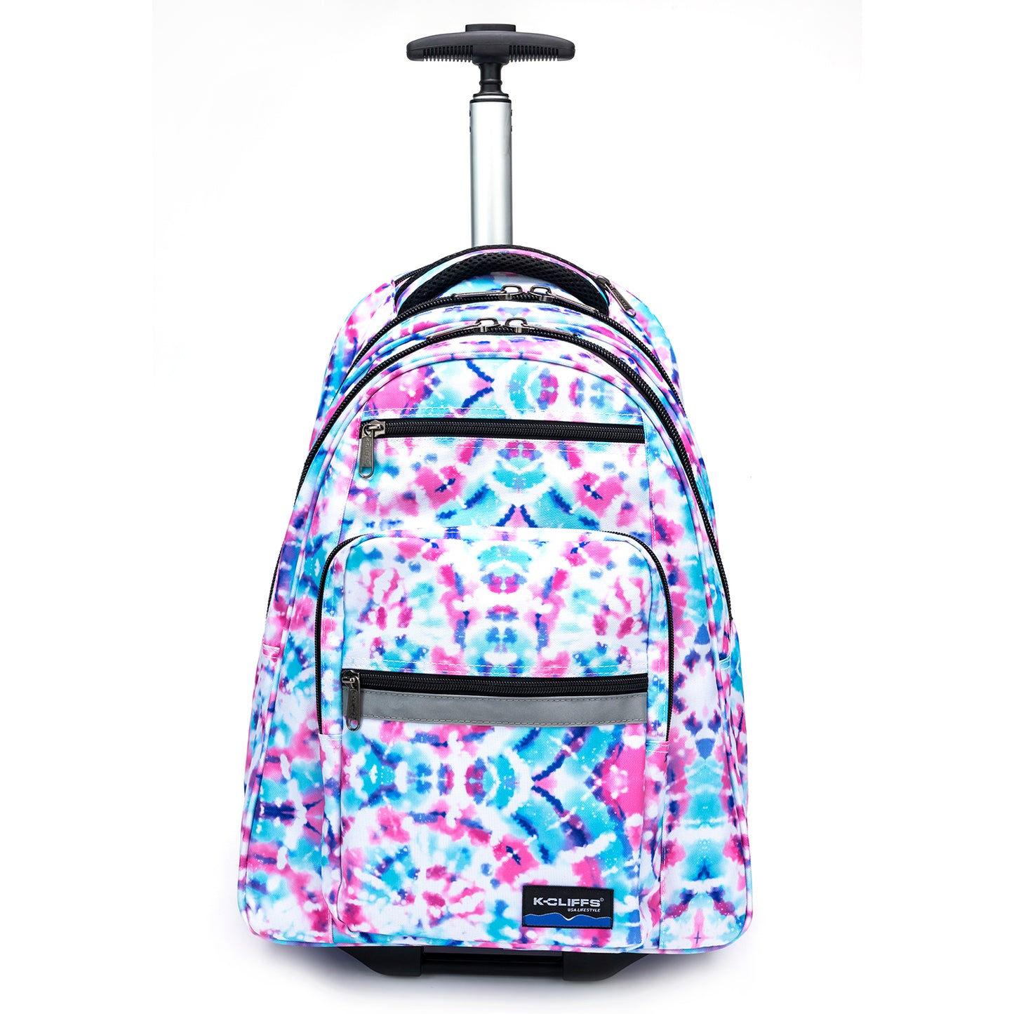 - 4 PACKS | $44.99 PER PACK || Wholesale Case Lot: 4pc Heavy Duty Rolling Backpack School Bookbag with Wheels Deluxe Wheeled Daypack