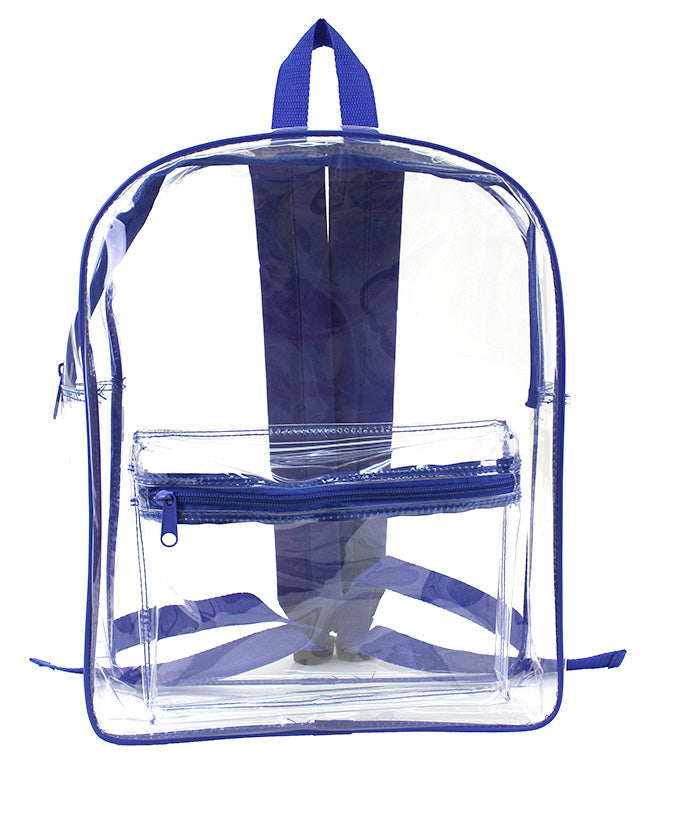 50 PACKS | $6.5 PER PACK || Wholesale Case Lot: 50 pcs 15" Car Backpacks 0.3mm PVC Quality See-Through Student Bookbagle