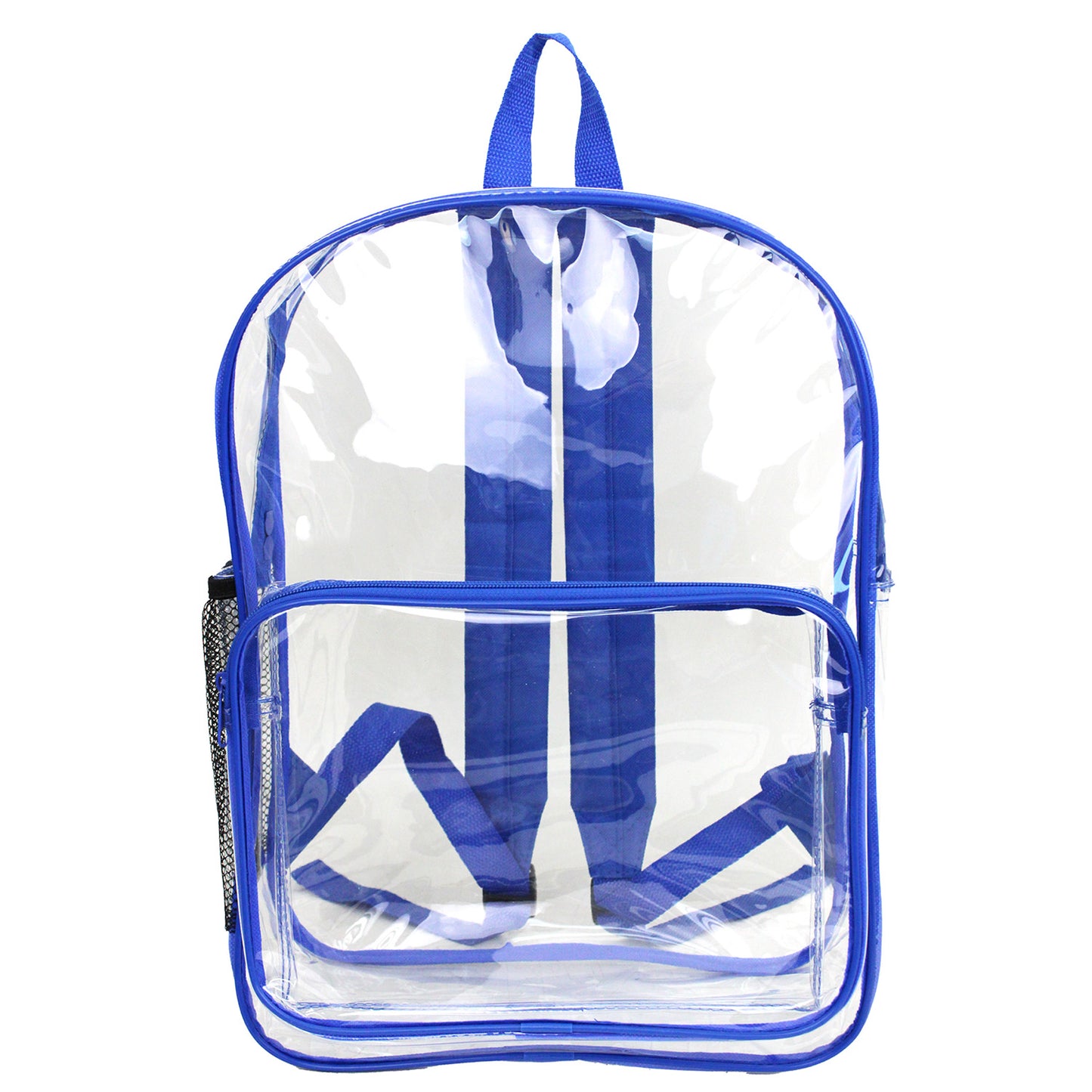 Wholesale Case Lot: 25 pcs 16" Heavy Duty Clear Security Backpack 0.3mm PVC Quality See-Through Student Bookbag ||| 25 PACKS | $6.76 PER PACK