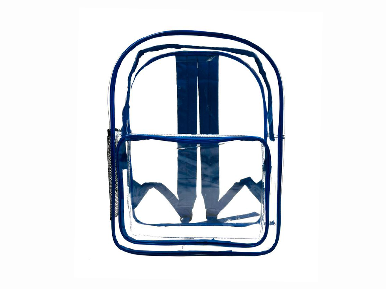 Wholesale Case Lot: 25 pcs 17" Heavy Duty Clear Security Backpack 0.3mm PVC Quality See-Through Student Bookbag ||| 25 PACKS | $8.99 PER PACK