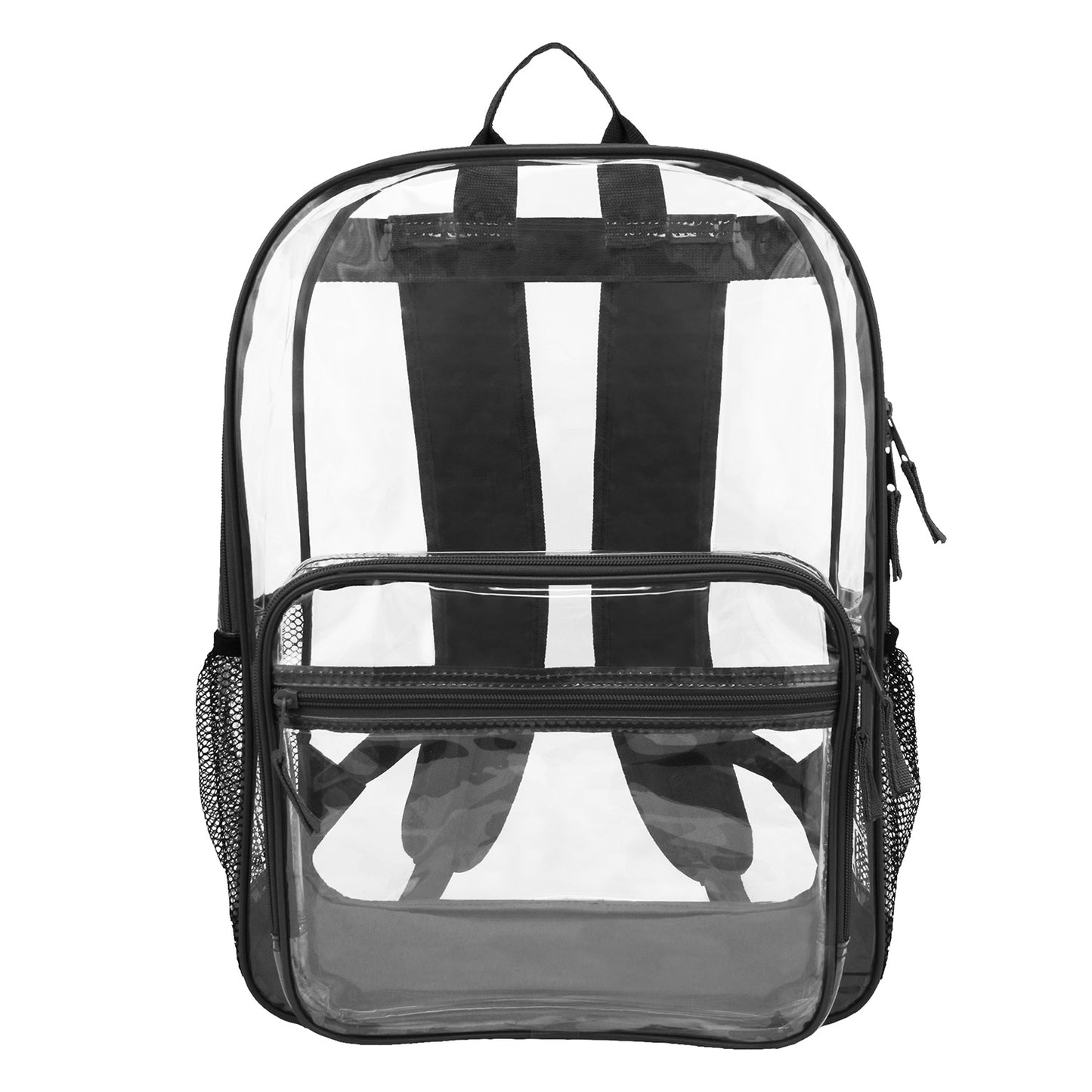 Wholesale Case Lot: 25 pcs 18" Heavy Duty Multi Function Backpack 0.3mm PVC Quality See-Through Student Bookbag ||| 25 PACKS | $8 PER PACK