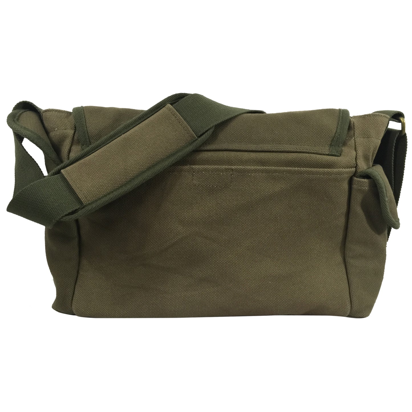 Wholesale Case Lot: 10 pc Vintage Military Canvas Messenger Bag: Classic, Heavy-Duty Laptop Bookbag for Students, School, and Travel ||| 10 PACKS | $26.99 PER PACK