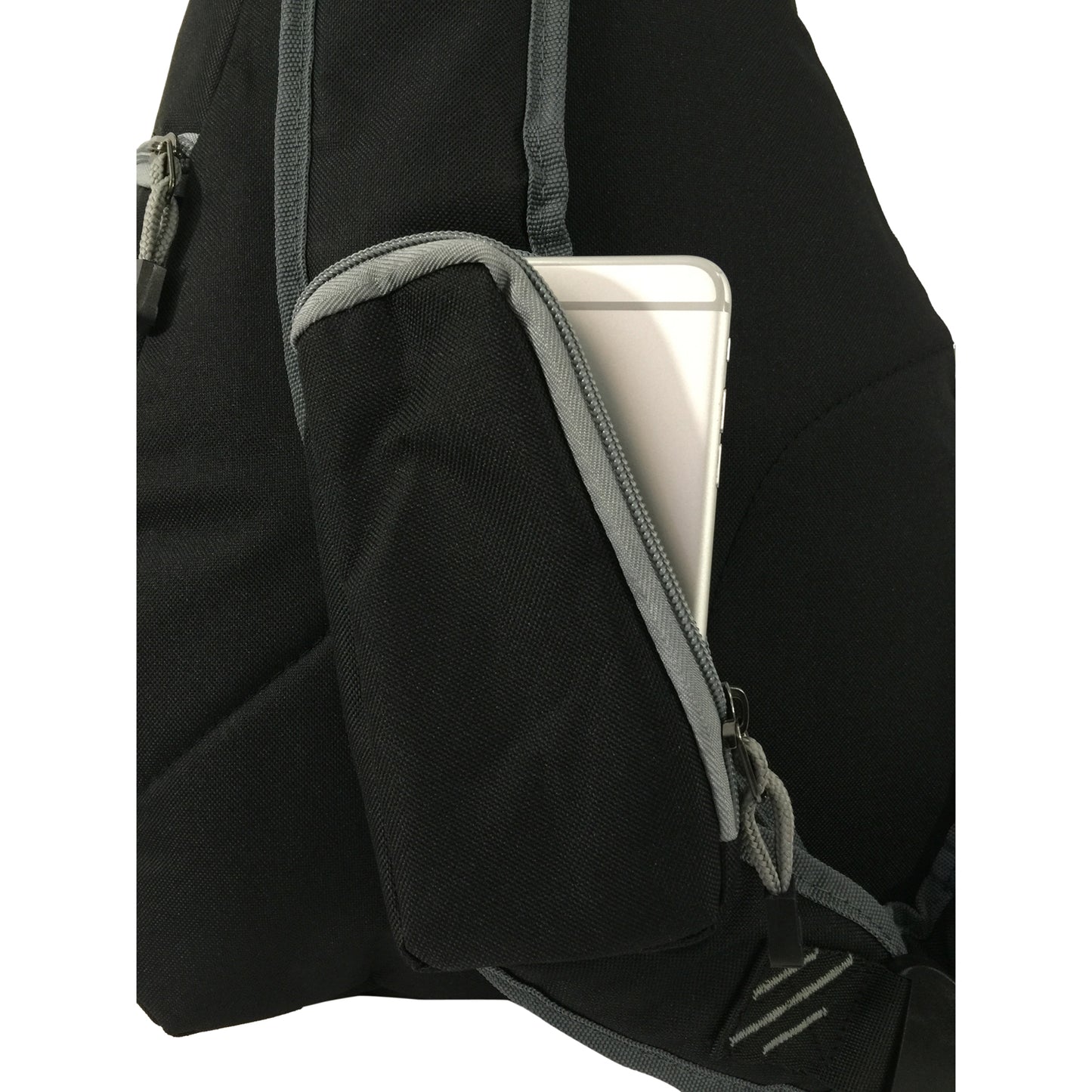 Wholesale Case Lot: 20 pc High-Visibility Water-Resistant Sling Backpack: Heavy-Duty Laptop Bookbag with Reflective Safety Stripe ||| 20 PACKS | $12.49 PER PACK