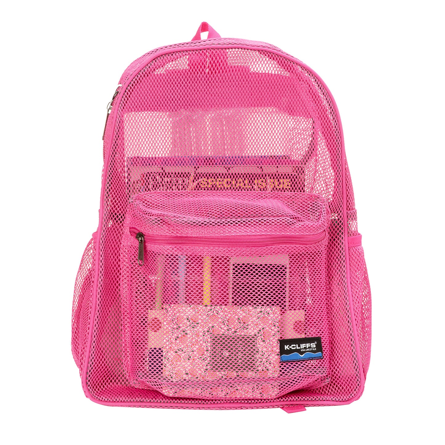 - 20 PACKS | $11.49 PER PACK || Wholesale Case Lot: 20 pcs Heavy Duty Classic Gym Student Mesh See Through Netting Backpack Padded Straps