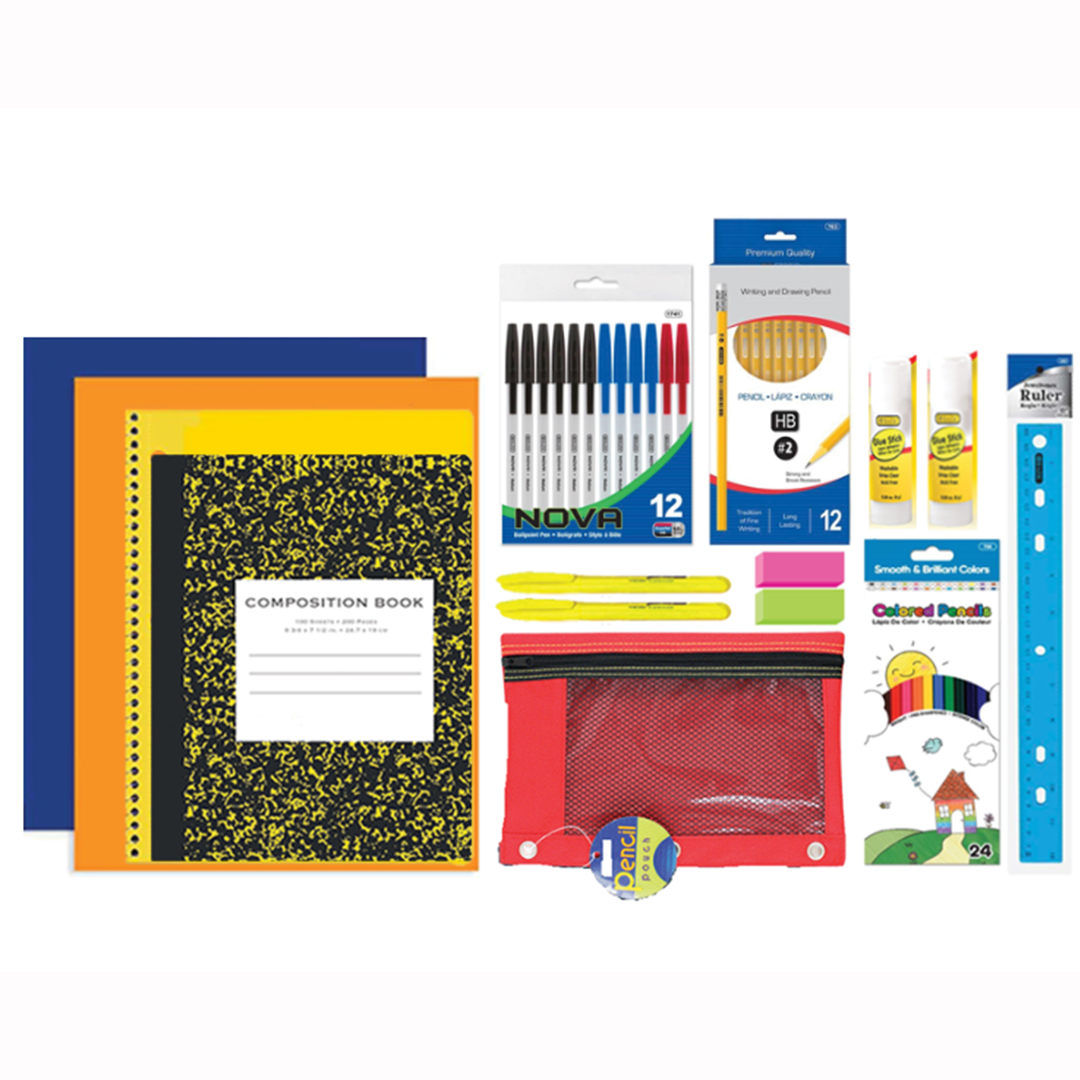 12 PACKS 16.6 PER PACK Wholesale School Supply KitSet C (48 ite