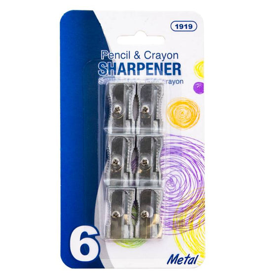 Single Blade Metal Pencil Sharpener (6/Pack)  |||  144 PACKS | $1.11 PER PACK