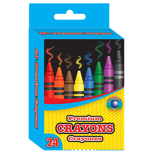 72 PACKS | $1.38 PER PACK ||    Premium Crayons 24 Color