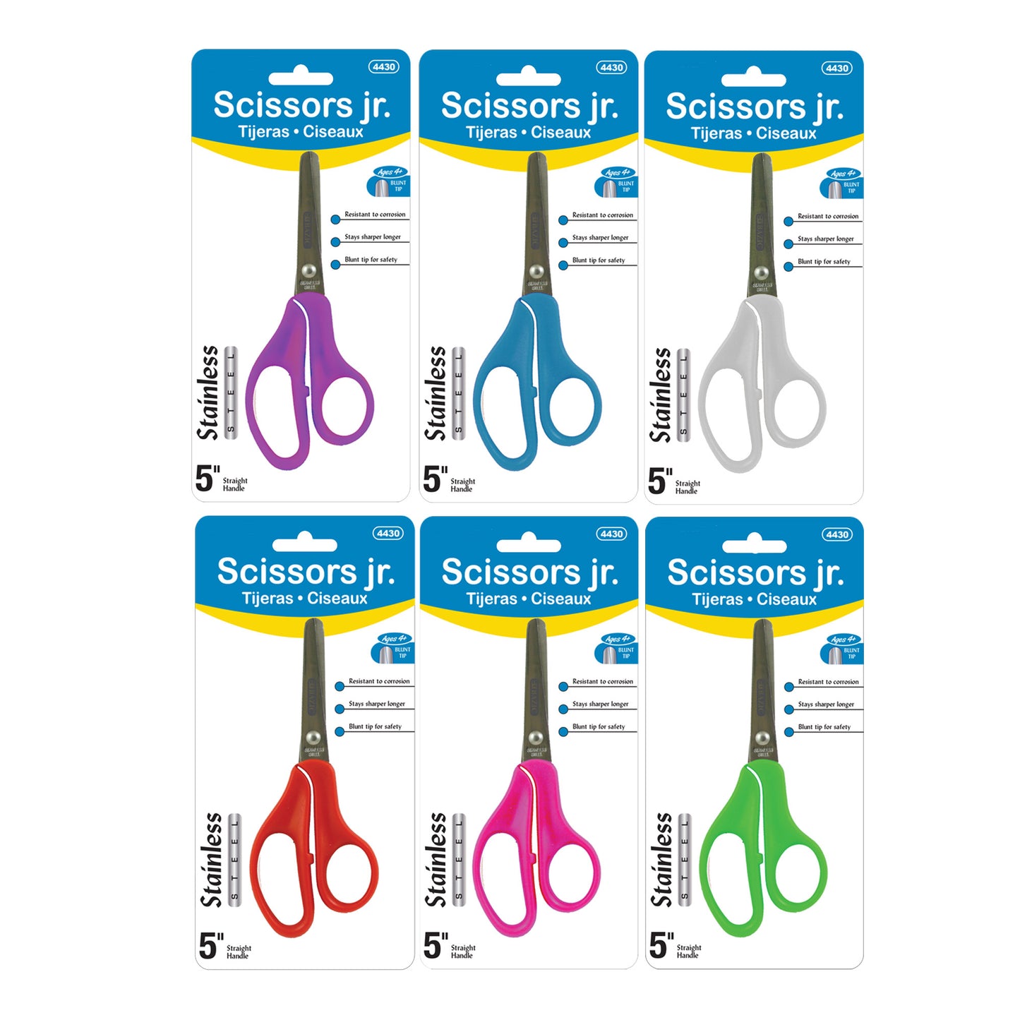 School Scissors 5" Blunt / Sharp Tip |||  144 PACKS | $0.9 PER PACK