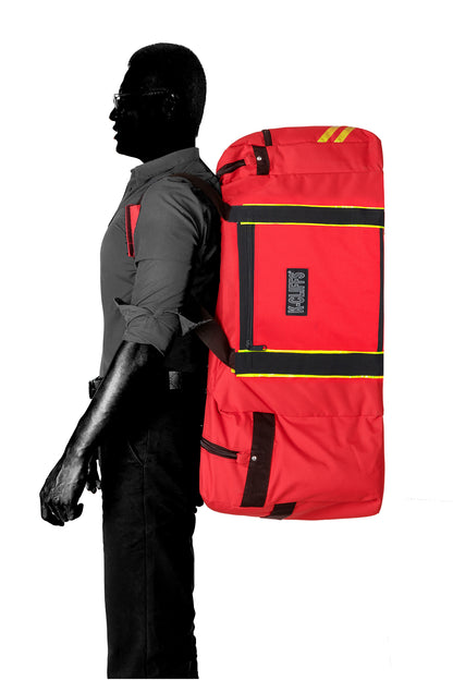 8 PACKS | $37.49 PER PACK ||  Case Lot: 8 pcs  Firefighter Rescue Duffel Bags with Paramedic Medical Features and Helmet Pocket