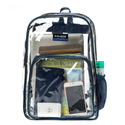 Wholesale Case Lot: 20pcs Clear Backpacks - Durable PVC, Quality See-Through Student Bookbag  |||   20 PACKS | $9.99 PER PACK