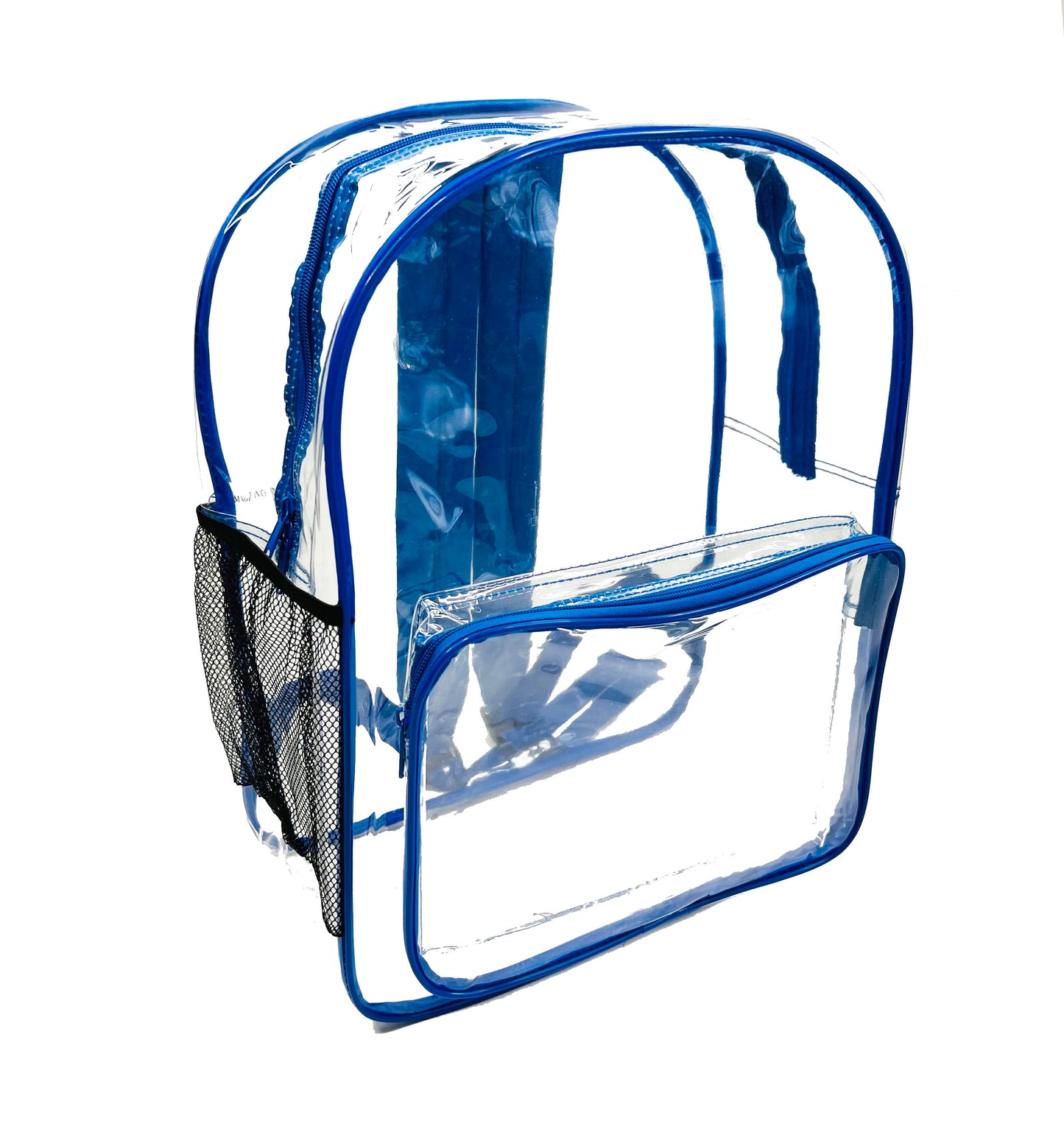 Wholesale Case Lot: 25 pcs 17" Heavy Duty Clear Security Backpack 0.3mm PVC Quality See-Through Student Bookbag  |||   25 PACKS | $8.99 PER PACK