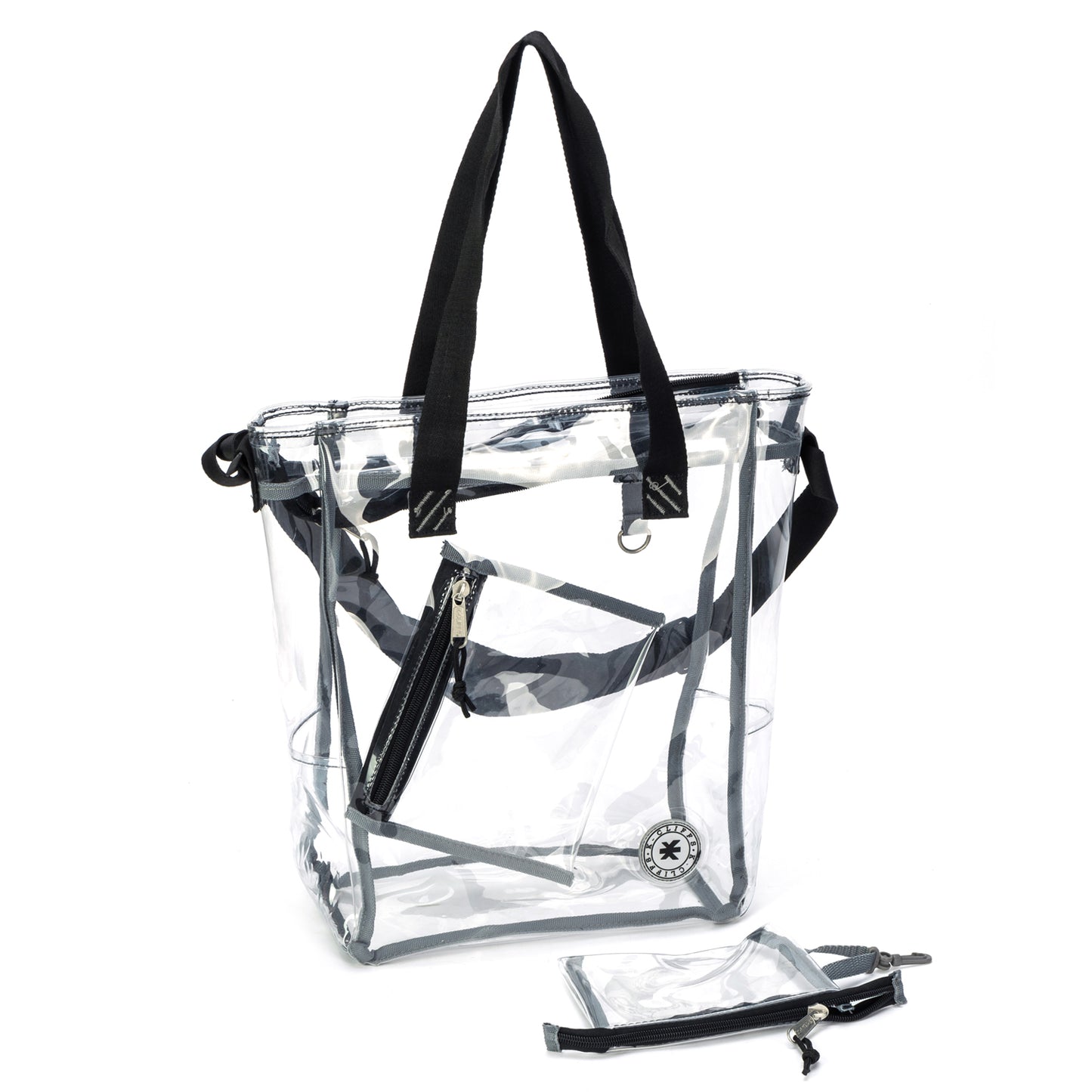 Wholesale Case Lot: 25-Pack Heavy Duty Clear Tote Quality See-Through Messenger Work Bag - Durable Transparent PVC  |||   25 PACKS | $9.99 PER PACK