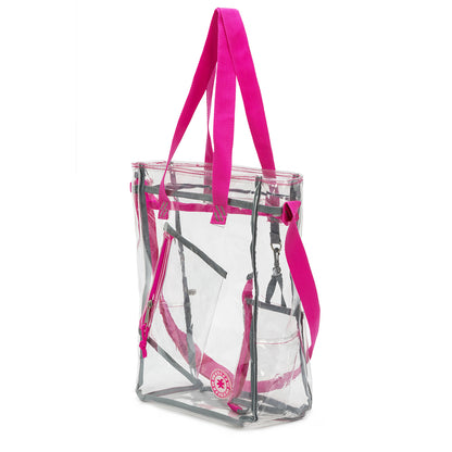 Wholesale Case Lot: 25-Pack Heavy Duty Clear Tote Quality See-Through Messenger Work Bag - Durable Transparent PVC  |||   25 PACKS | $9.99 PER PACK