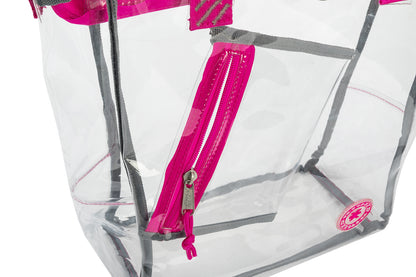 Wholesale Case Lot: 25-Pack Heavy Duty Clear Tote Quality See-Through Messenger Work Bag - Durable Transparent PVC  |||   25 PACKS | $9.99 PER PACK