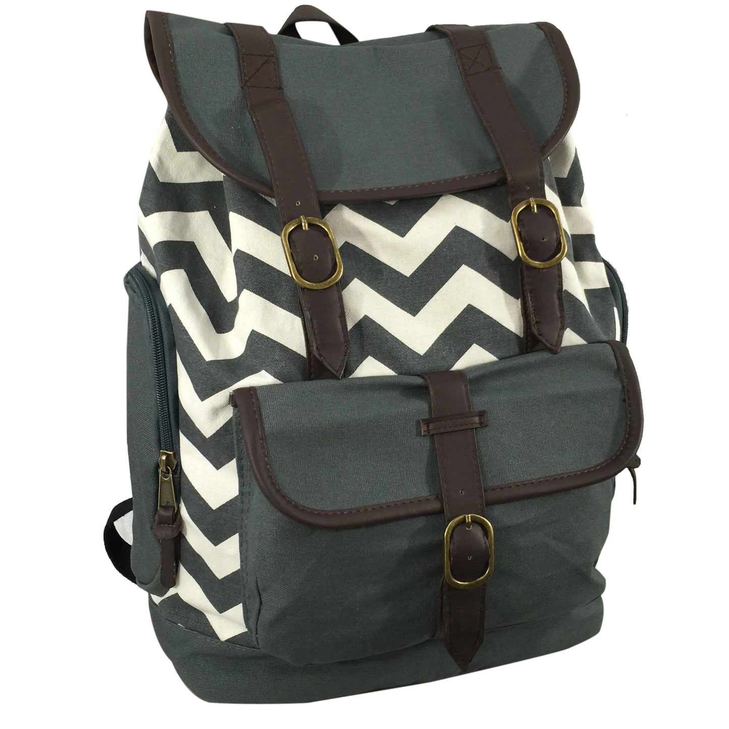 Wholesale Case Lot: 18 Pieces of 18-Inch Printed Cotton Canvas Laptop Backpack with Pattern Design  |||   18 PACKS | $9.99 PER PACK