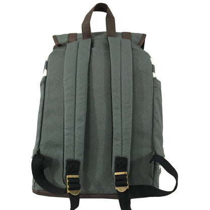 Wholesale Case Lot: 18 Pieces of 18-Inch Printed Cotton Canvas Laptop Backpack with Pattern Design  |||   18 PACKS | $9.99 PER PACK