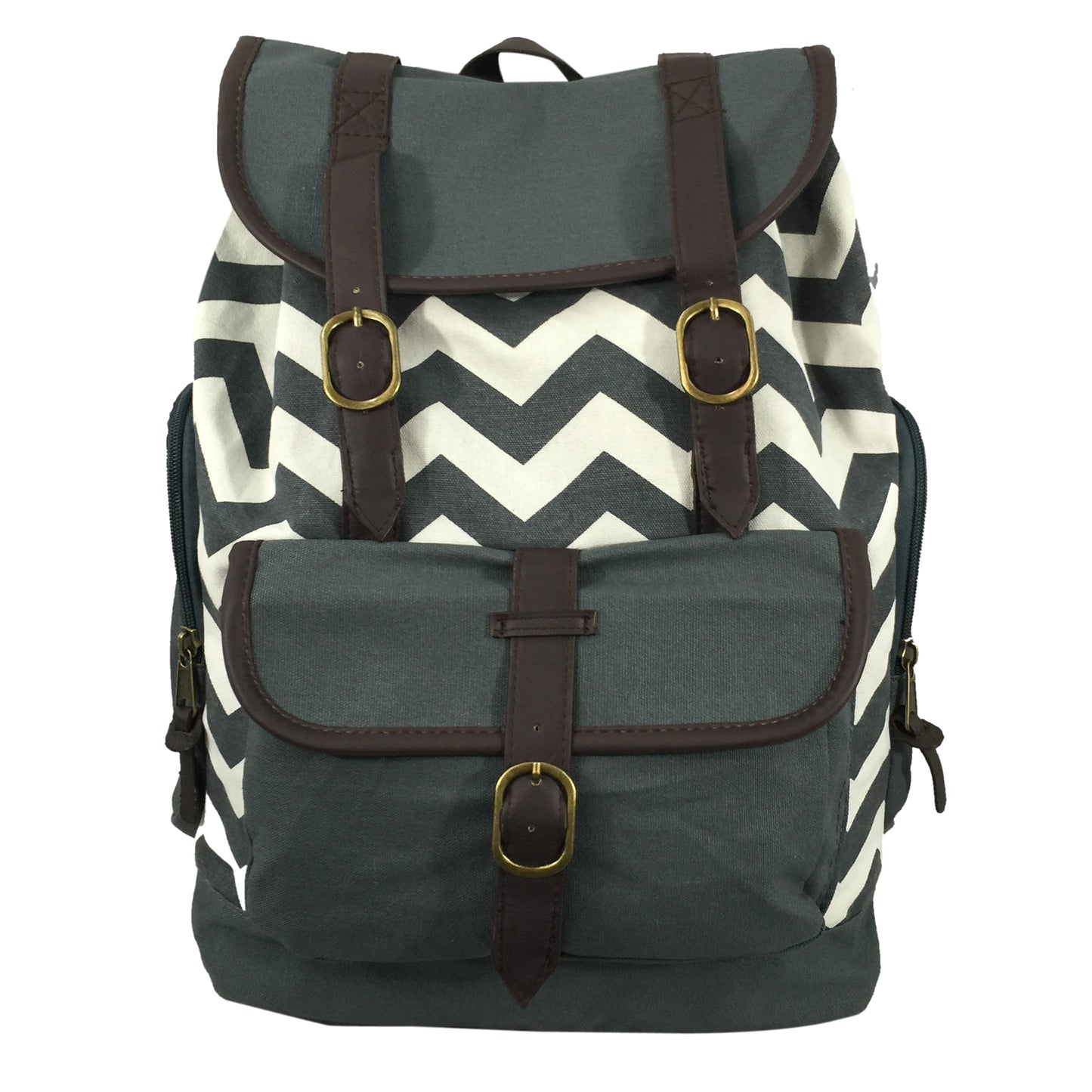 Wholesale Case Lot: 18 Pieces of 18-Inch Printed Cotton Canvas Laptop Backpack with Pattern Design  |||   18 PACKS | $9.99 PER PACK
