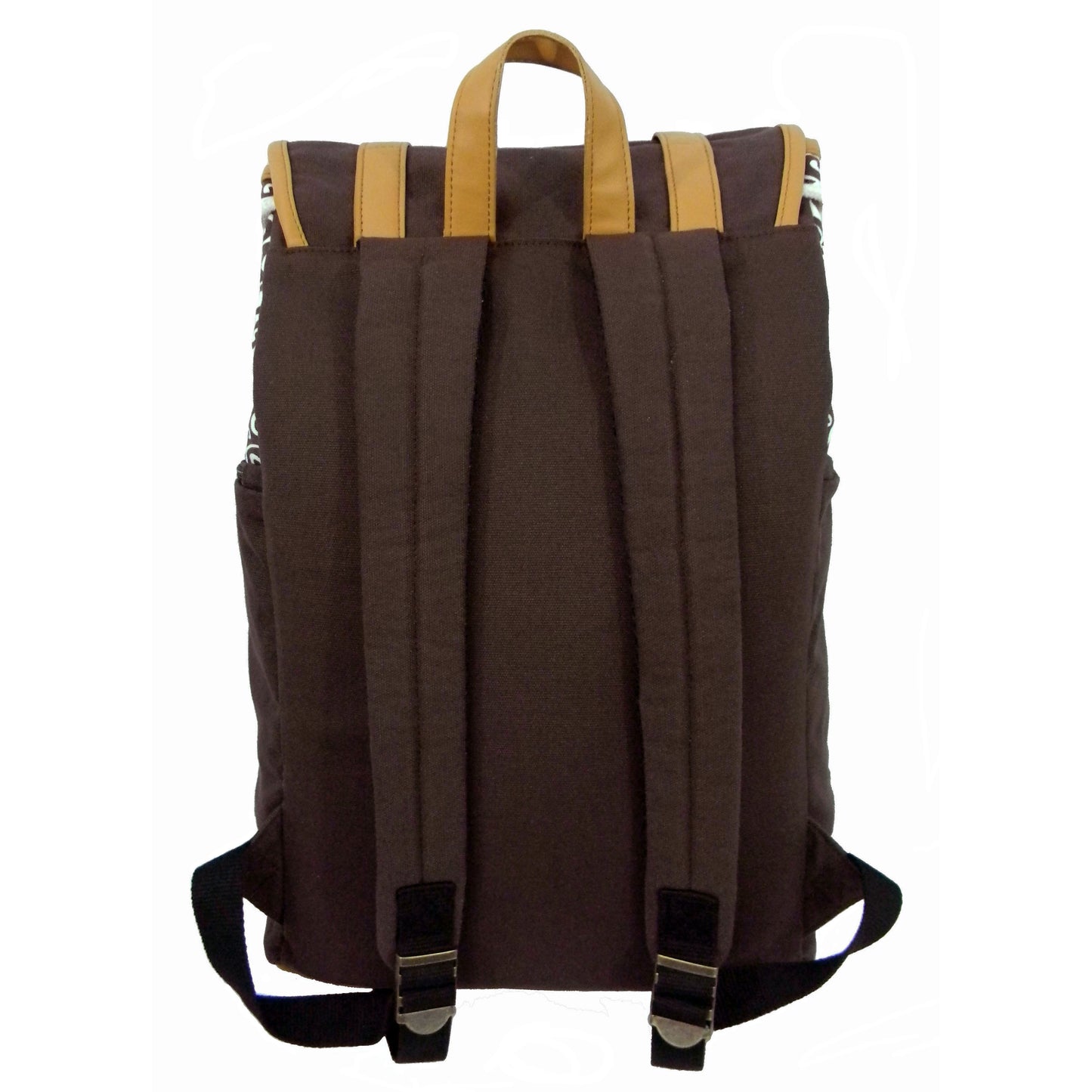 Wholesale Case Lot: 18 Pieces of 18-Inch Printed Cotton Canvas Laptop Backpack with Pattern Design  |||   18 PACKS | $9.99 PER PACK