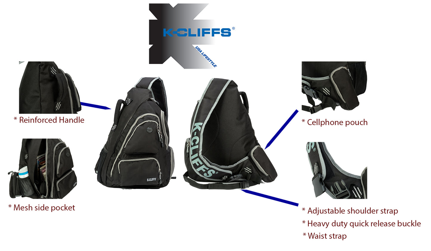 Wholesale Case Lot: 14 pc High-Performance Heavy-Duty Sling Backpack: Water-Resistant Laptop Bookbag |||   14 PACKS | $23.57 PER PACK