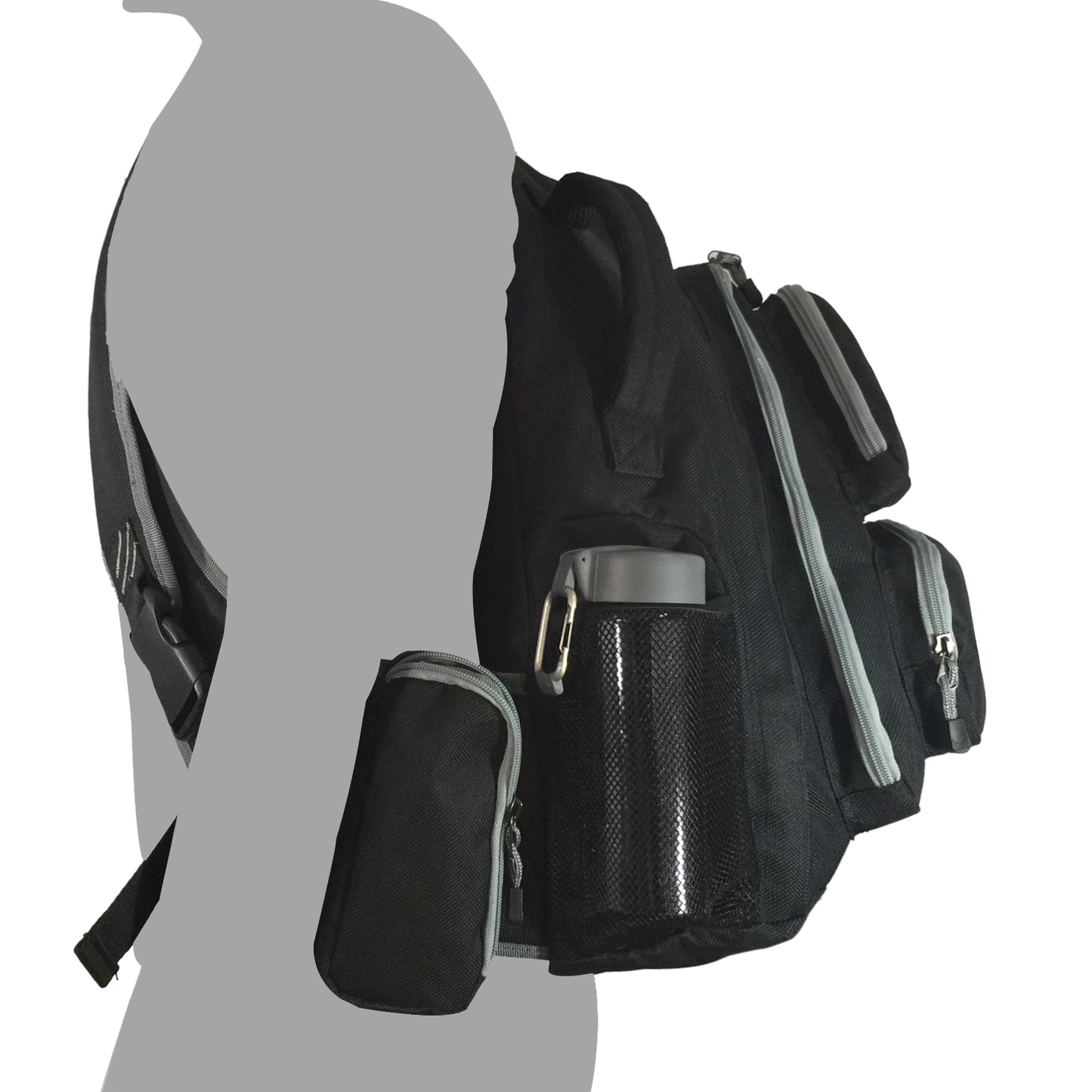 Wholesale Case Lot: 14 pc High-Performance Heavy-Duty Sling Backpack: Water-Resistant Laptop Bookbag |||   14 PACKS | $23.57 PER PACK