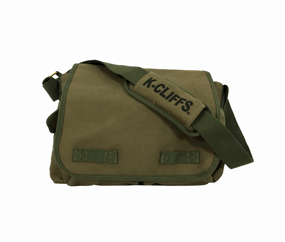 Wholesale Case Lot: 10 pc Vintage Military Canvas Messenger Bag: Classic, Heavy-Duty Laptop Bookbag for Students, School, and Travel  |||   10 PACKS | $26.99 PER PACK