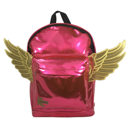 - 10 PACKS | $5.5 PER PACK ||    Wholesale Case Lot: 10 pc Adorable Kids' Backpack with Angel Wings: Synthetic Leather Daypack for Casual Travel