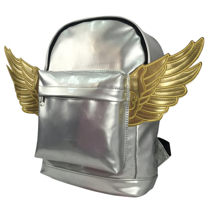 - 10 PACKS | $5.5 PER PACK ||    Wholesale Case Lot: 10 pc Adorable Kids' Backpack with Angel Wings: Synthetic Leather Daypack for Casual Travel