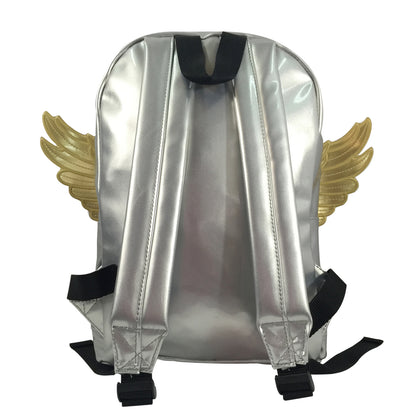 - 10 PACKS | $5.5 PER PACK ||    Wholesale Case Lot: 10 pc Adorable Kids' Backpack with Angel Wings: Synthetic Leather Daypack for Casual Travel
