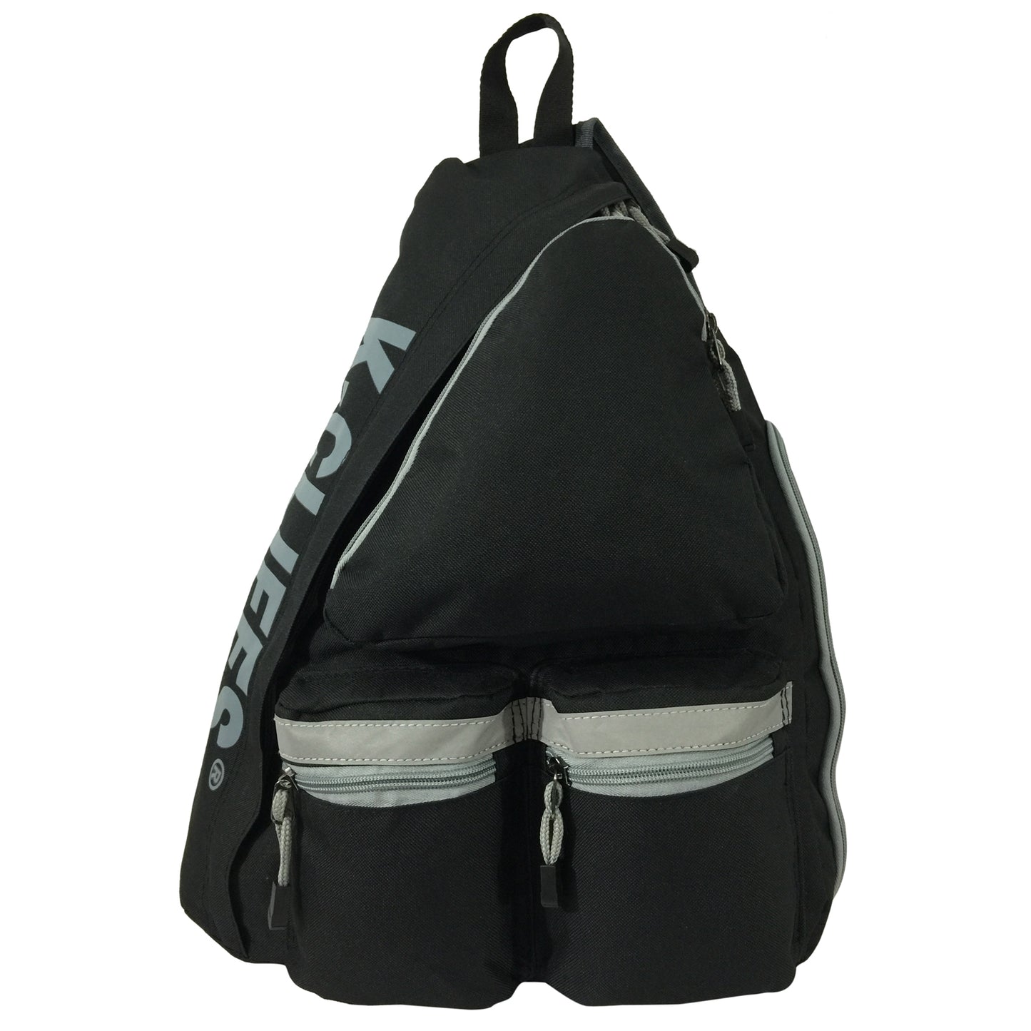 Wholesale Case Lot: 20 pc High-Visibility Water-Resistant Sling Backpack: Heavy-Duty Laptop Bookbag with Reflective Safety Stripe  |||   20 PACKS | $12.49 PER PACK
