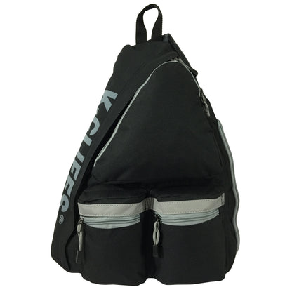 Wholesale Case Lot: 20 pc High-Visibility Water-Resistant Sling Backpack: Heavy-Duty Laptop Bookbag with Reflective Safety Stripe  |||   20 PACKS | $12.49 PER PACK