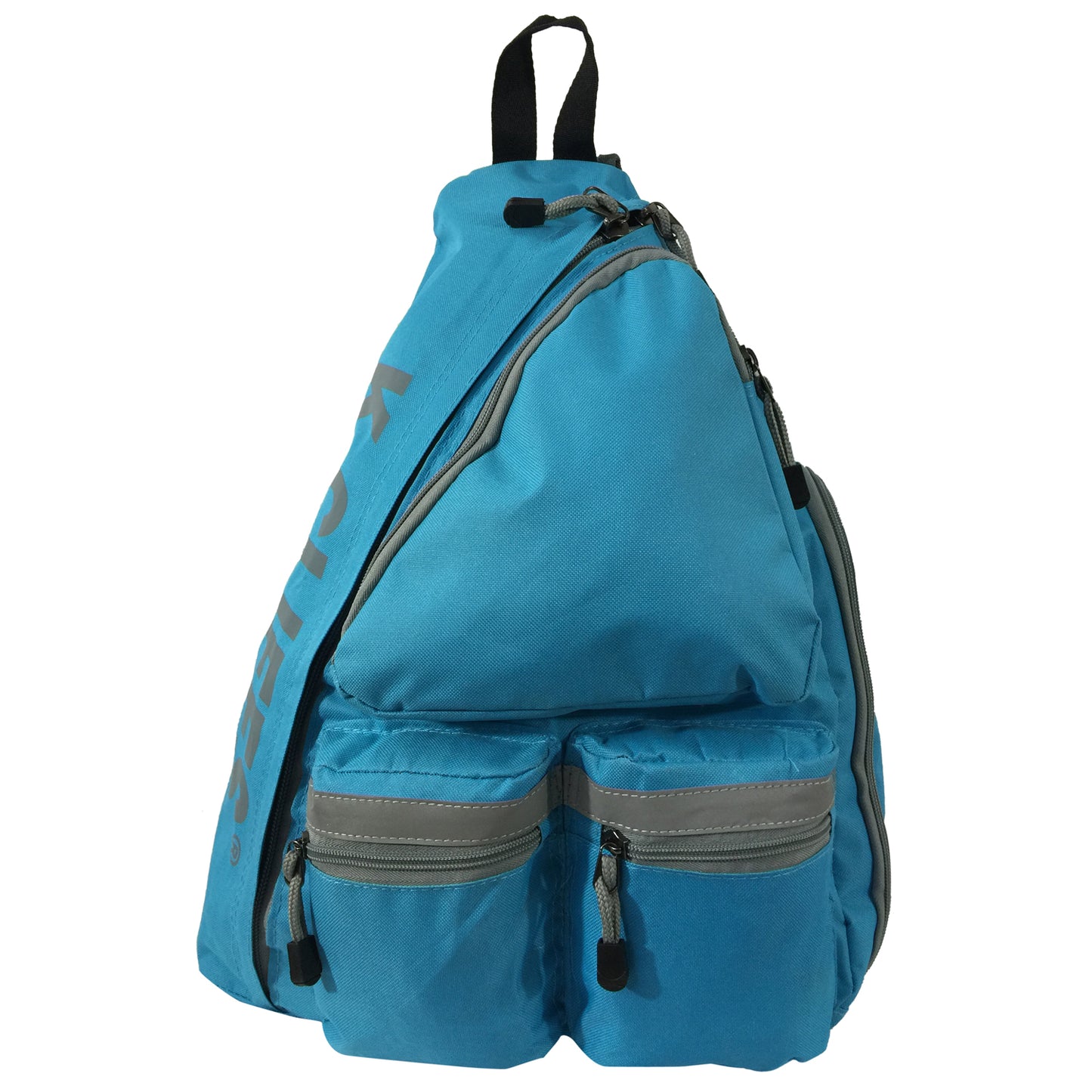 Wholesale Case Lot: 20 pc High-Visibility Water-Resistant Sling Backpack: Heavy-Duty Laptop Bookbag with Reflective Safety Stripe  |||   20 PACKS | $12.49 PER PACK