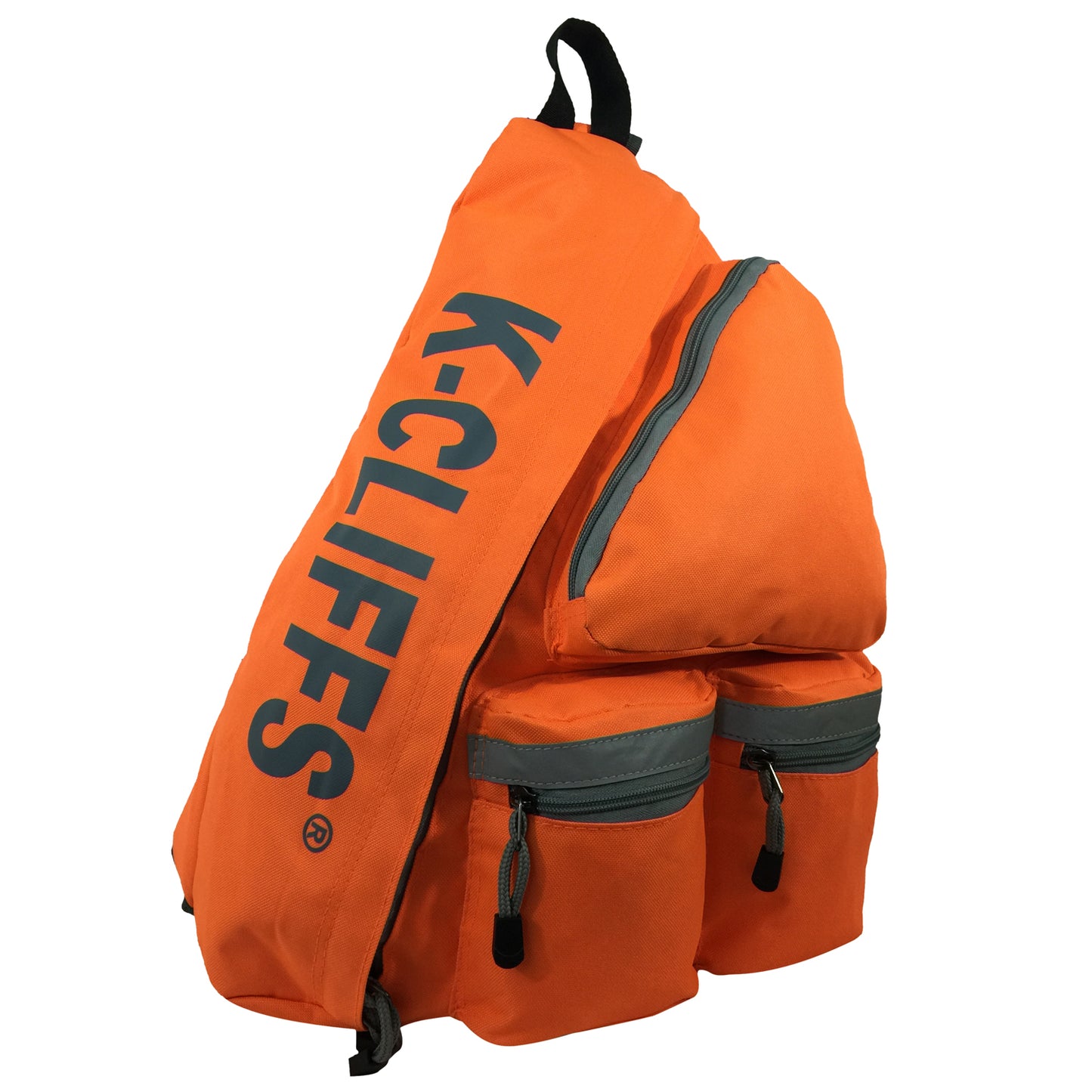 Wholesale Case Lot: 20 pc High-Visibility Water-Resistant Sling Backpack: Heavy-Duty Laptop Bookbag with Reflective Safety Stripe  |||   20 PACKS | $12.49 PER PACK