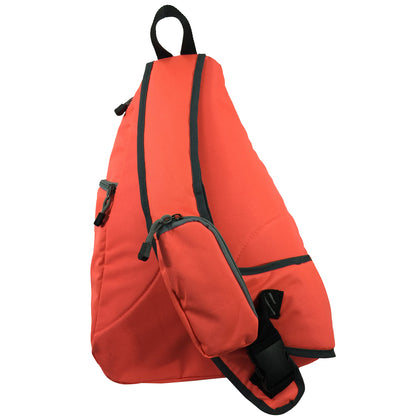Wholesale Case Lot: 20 pc High-Visibility Water-Resistant Sling Backpack: Heavy-Duty Laptop Bookbag with Reflective Safety Stripe  |||   20 PACKS | $12.49 PER PACK