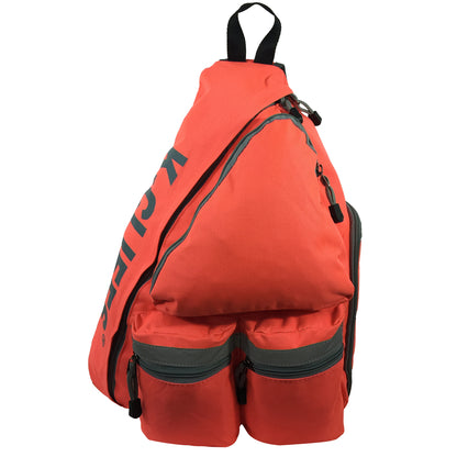 Wholesale Case Lot: 20 pc High-Visibility Water-Resistant Sling Backpack: Heavy-Duty Laptop Bookbag with Reflective Safety Stripe  |||   20 PACKS | $12.49 PER PACK