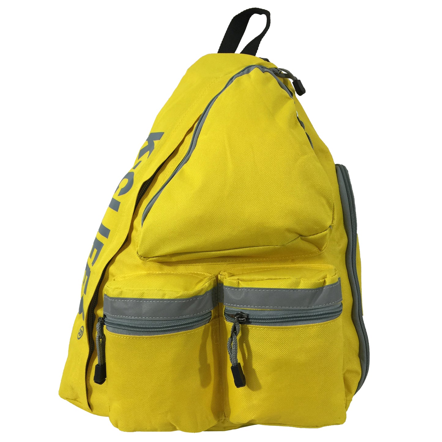 Wholesale Case Lot: 20 pc High-Visibility Water-Resistant Sling Backpack: Heavy-Duty Laptop Bookbag with Reflective Safety Stripe  |||   20 PACKS | $12.49 PER PACK