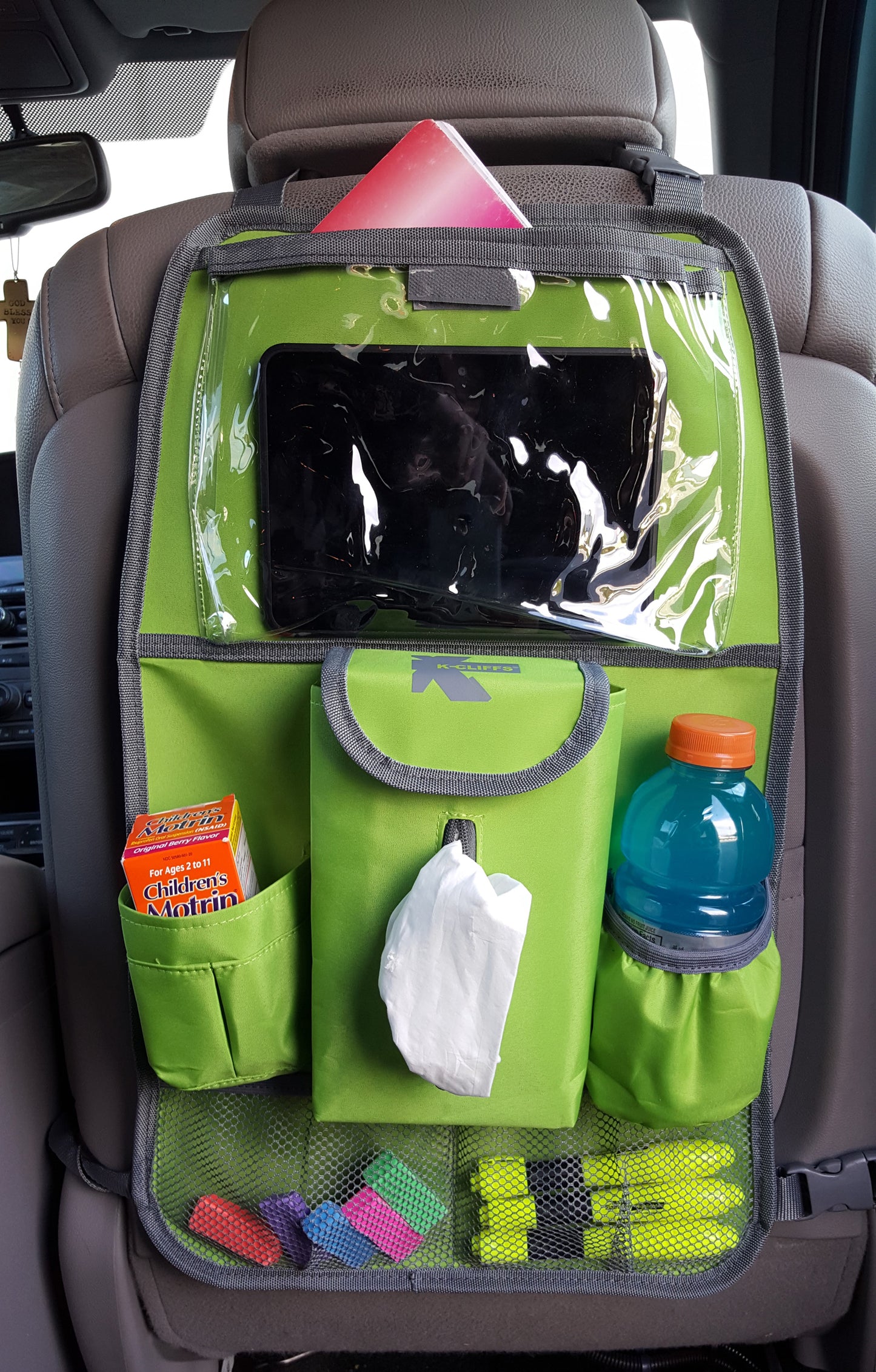 Wholesale Case Lot: 36pcs Backseat Organizer Easy Clean Car Seat Back Kick Mat | Adjustable Fitment Tablet Friendly Pocket  |||   36 PACKS | $5.55 PER PACK