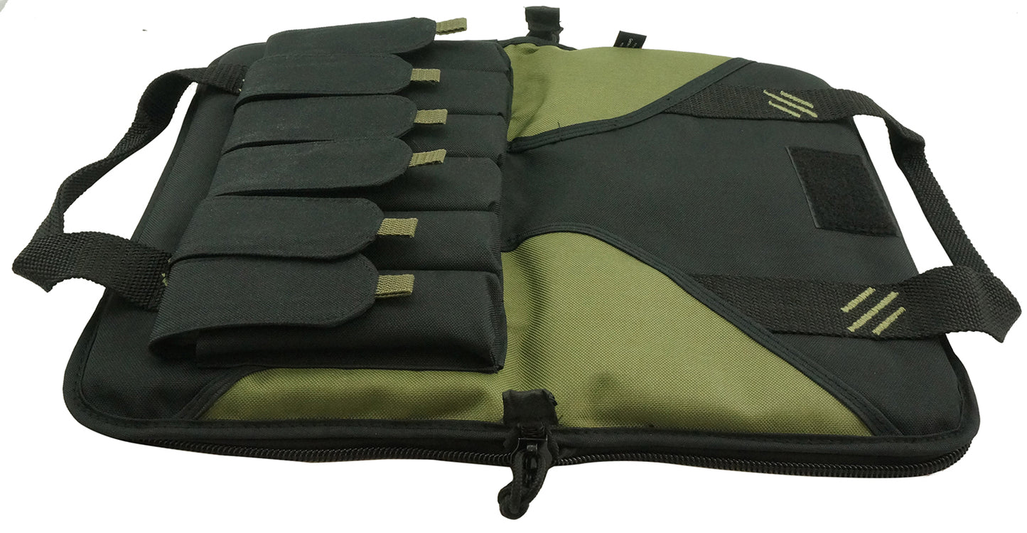 Wholesale Case Lot: 12pcs Pistol Case Lockable Memory Foam Handgun Storage Pouch Carrying Bag | 6 Magazine Pockets  |||  12 PACKS | $16.66 PER PACK