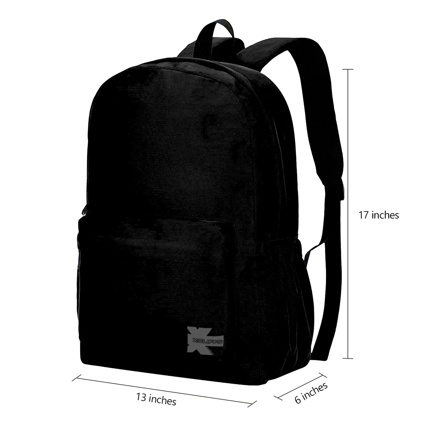 Wholesale Case Lot: 25 pcs Basic 18" School Backpack Simple Student School Bag Lightweight  |||   25 PACKS | $7.99 PER PACK