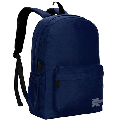 Wholesale Case Lot: 25 pcs Basic 18" School Backpack Simple Student School Bag Lightweight  |||   25 PACKS | $7.99 PER PACK
