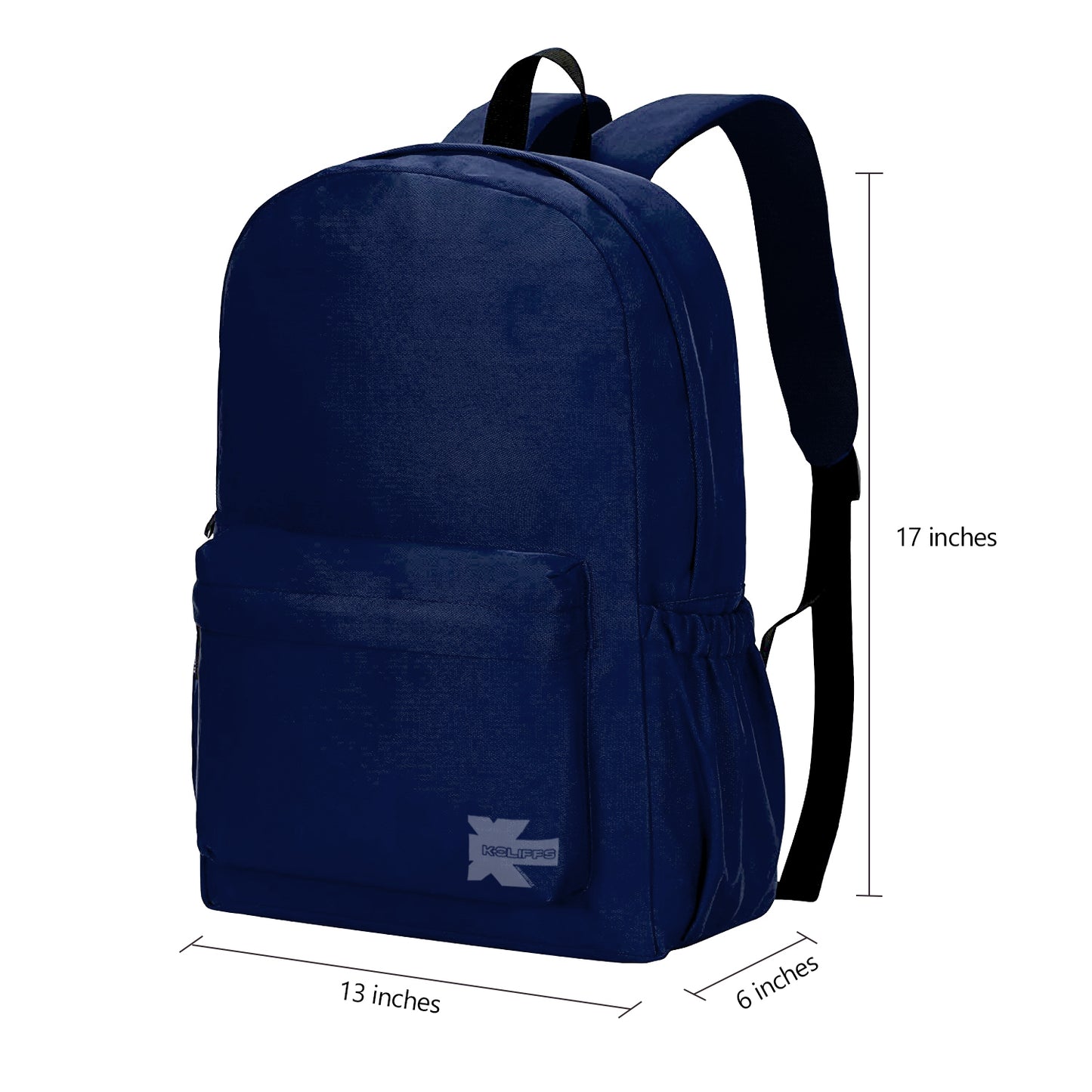 Wholesale Case Lot: 25 pcs Basic 18" School Backpack Simple Student School Bag Lightweight  |||   25 PACKS | $7.99 PER PACK