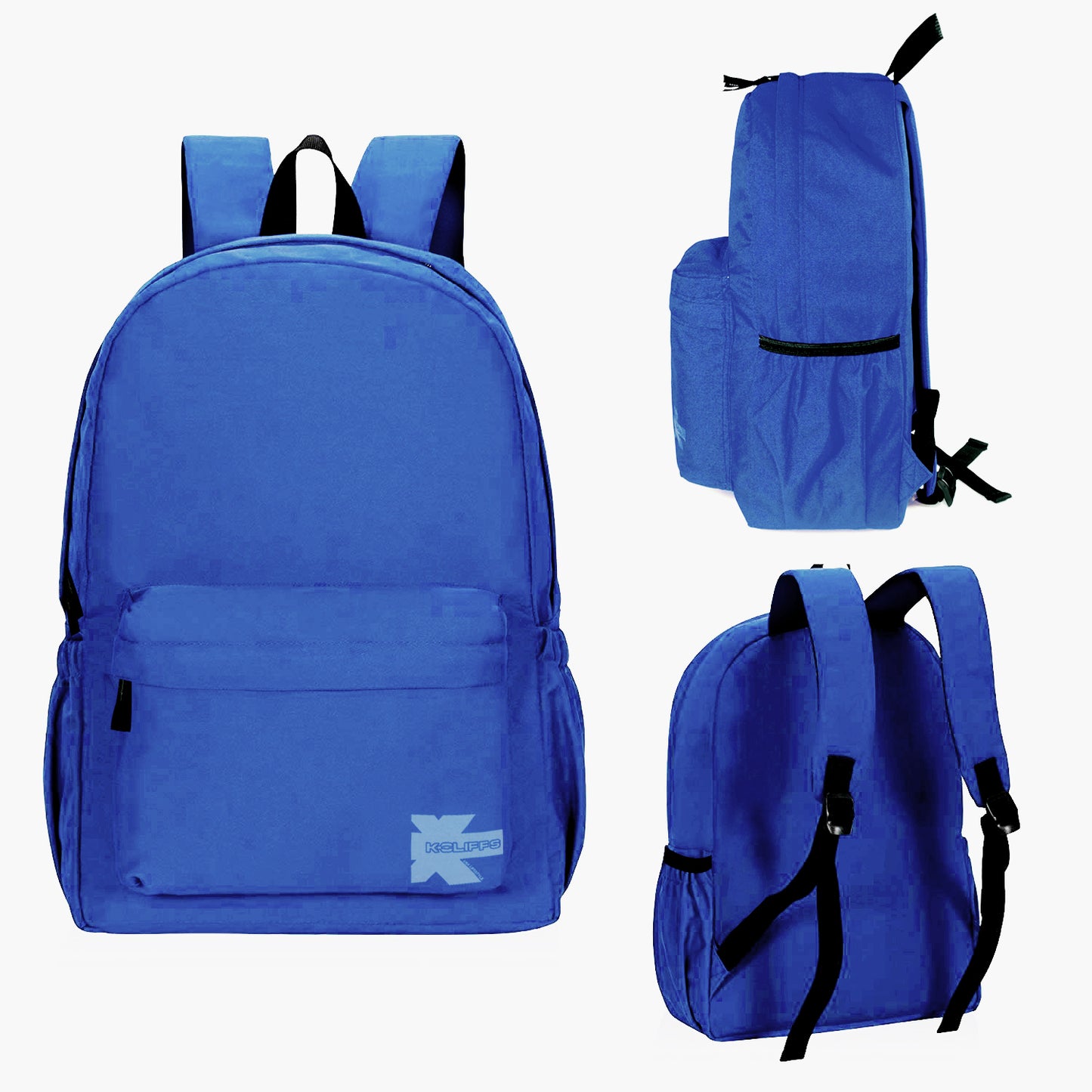 Wholesale Case Lot: 25 pcs Basic 18" School Backpack Simple Student School Bag Lightweight  |||   25 PACKS | $7.99 PER PACK