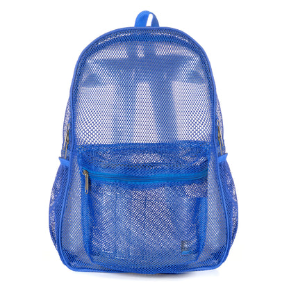 - 20 PACKS | $11.49 PER PACK ||    Wholesale Case Lot: 20 pcs Heavy Duty Classic Gym Student Mesh See Through Netting Backpack Padded Straps