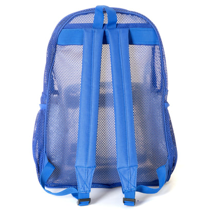 - 20 PACKS | $11.49 PER PACK ||    Wholesale Case Lot: 20 pcs Heavy Duty Classic Gym Student Mesh See Through Netting Backpack Padded Straps